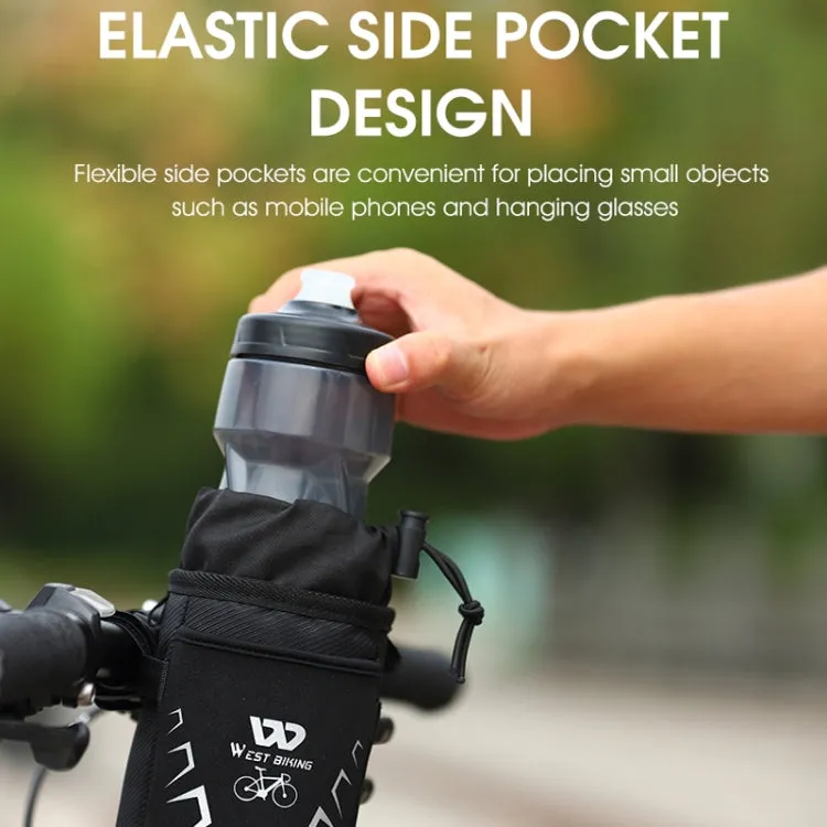 WEST BIKING Bicycle Insulated Water Bottle Bag(Black)