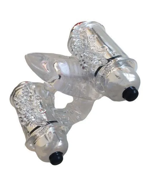 Wet Dreams Double Down Vibrating Cockring W-bullet