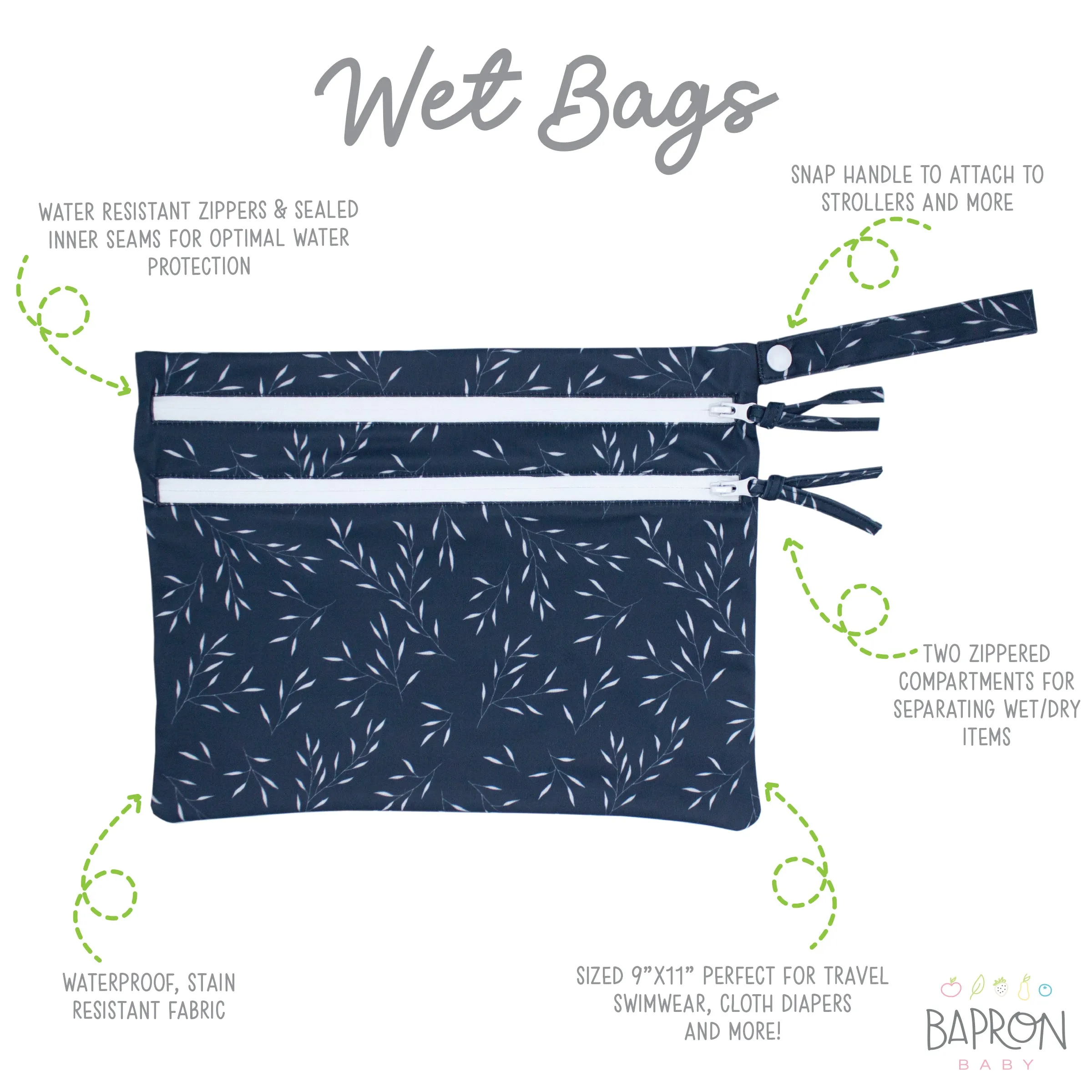 Willow - Waterproof Wet Bag (For mealtime, on-the-go, and more!)