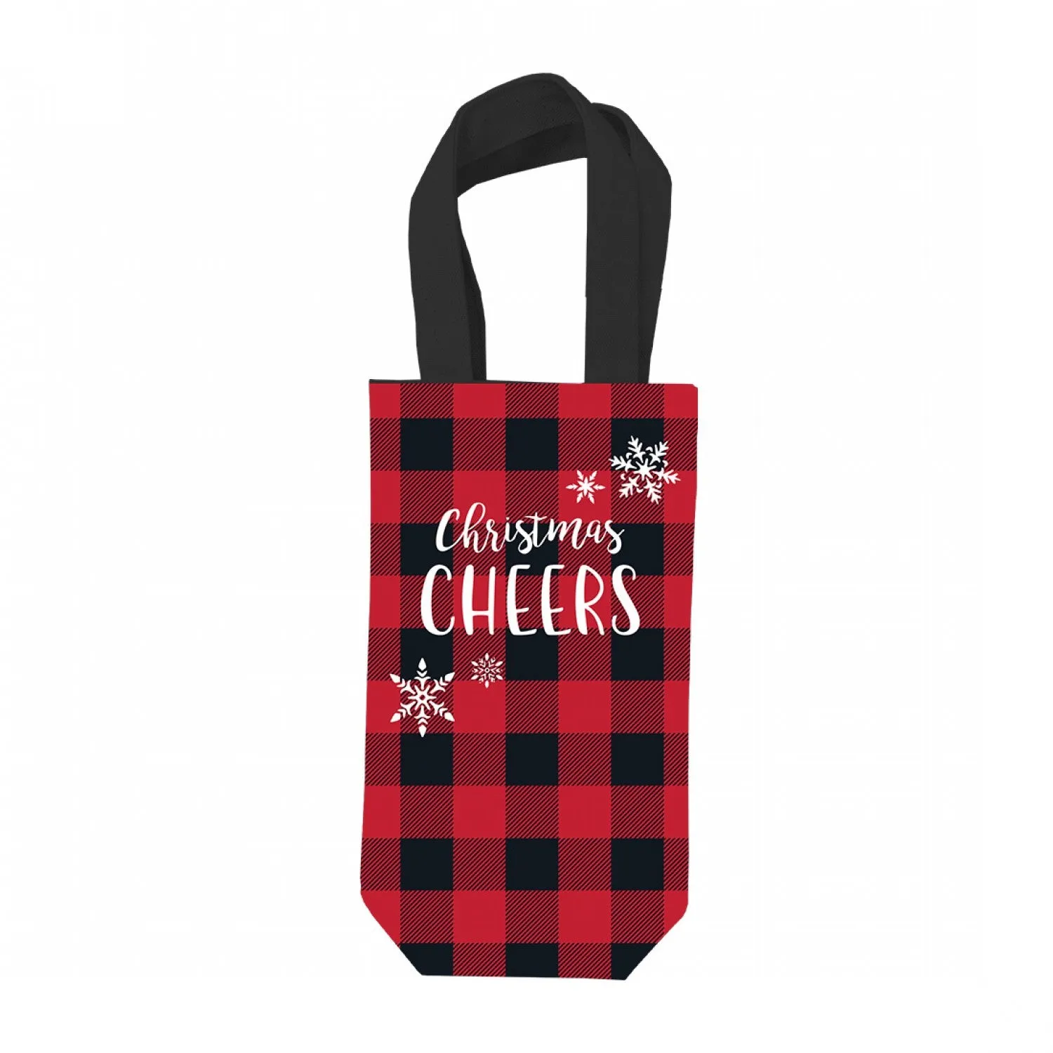 Wine Bag, Christmas CHEERS, from Viv & Lou MNA102VL-REDCHECK