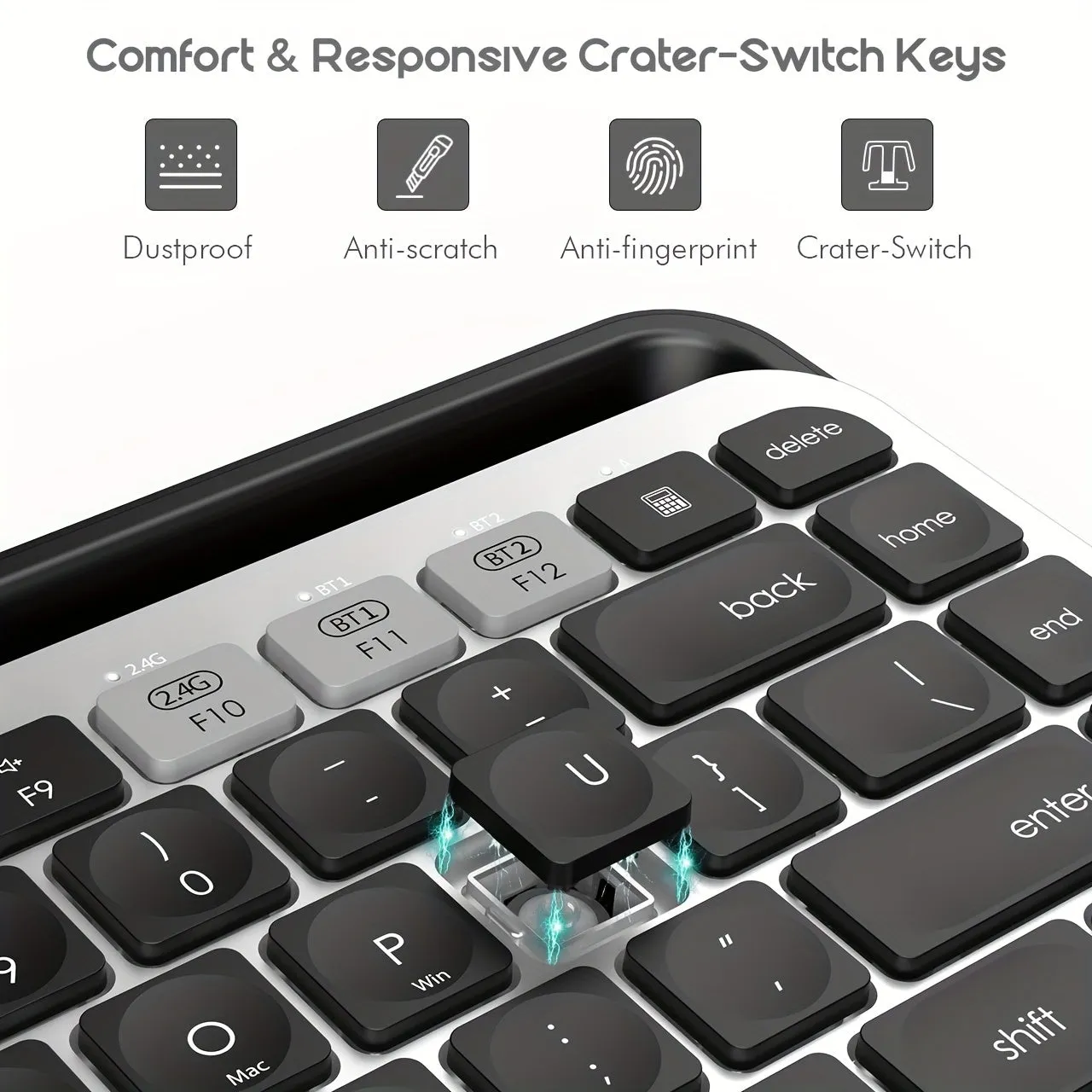 Wireless Keyboard for Tablet | Dual-mode Switch To 3 Devices