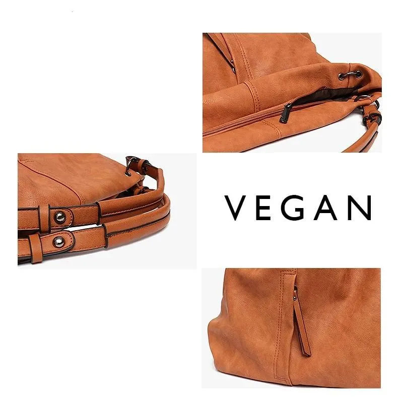 Women's Cruelty Free Vegan Leather Hobo Handbag