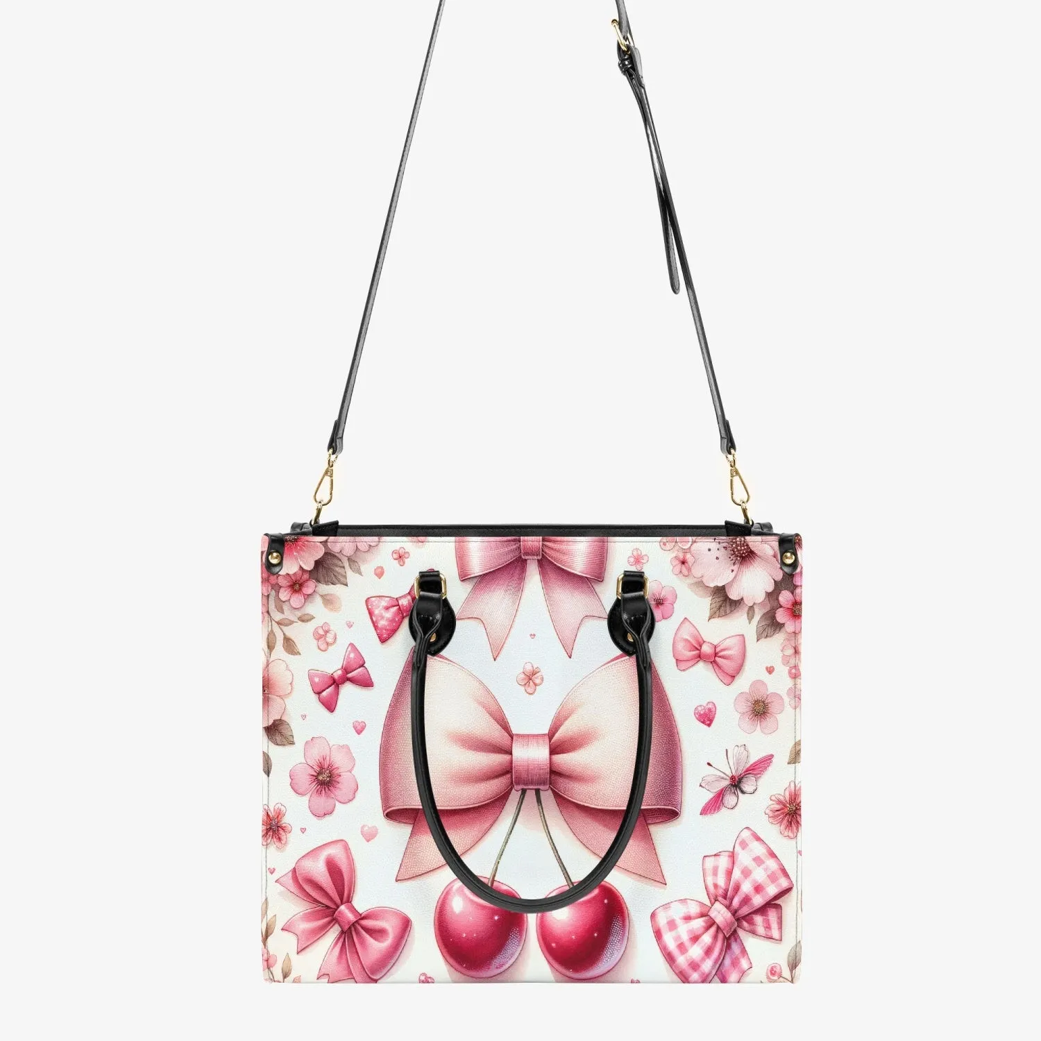 Women's Tote Bag - Ribbons and Cherries - Cherrylicious