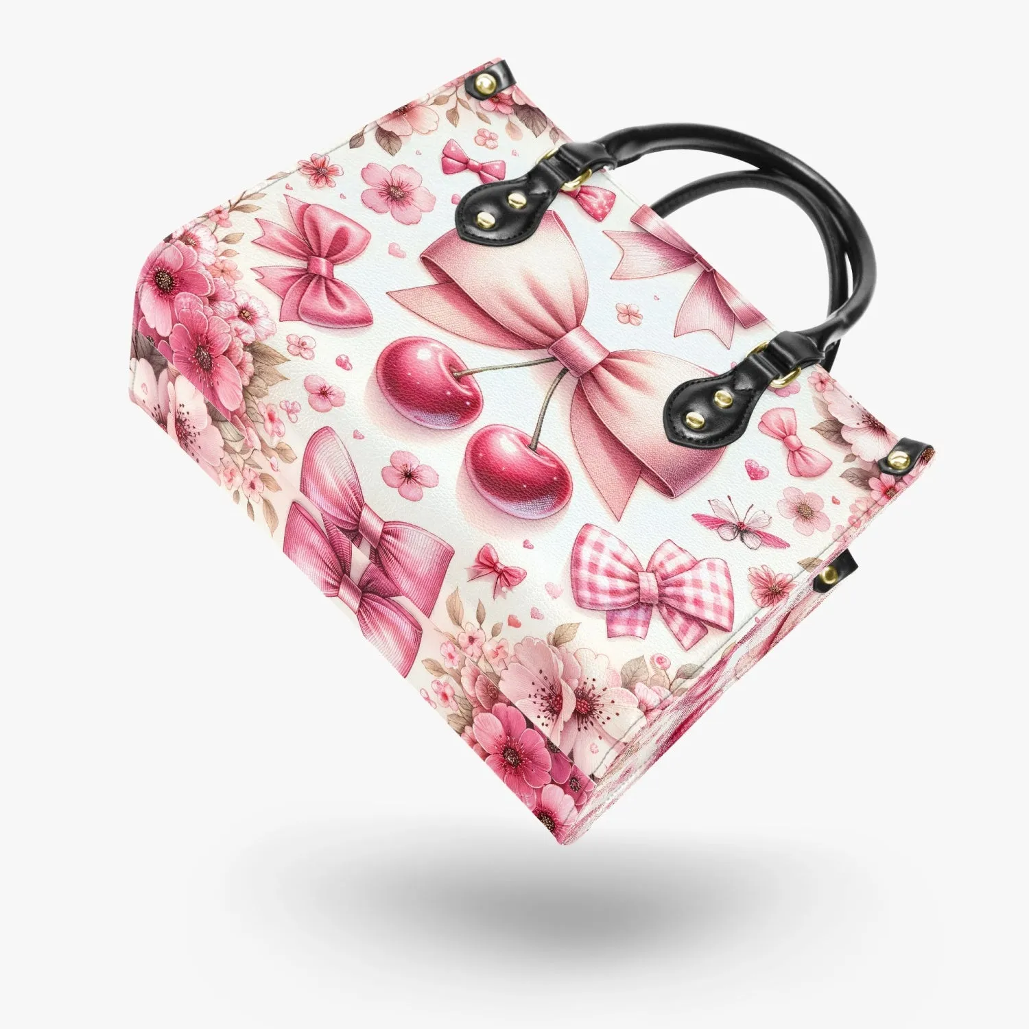 Women's Tote Bag - Ribbons and Cherries - Cherrylicious