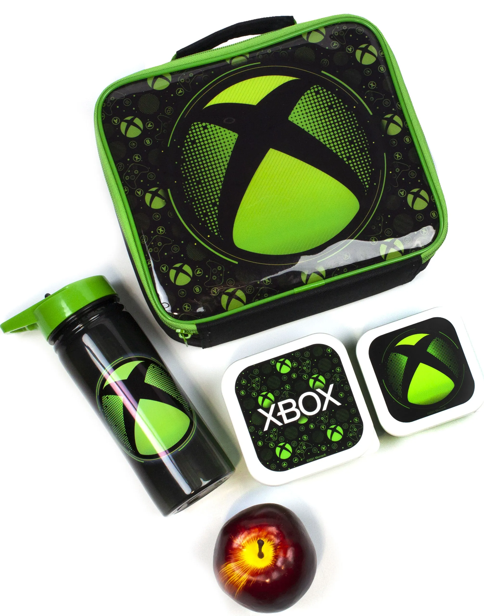 XBOX Gaming Logo 4 Piece Lunch Bag Set Black