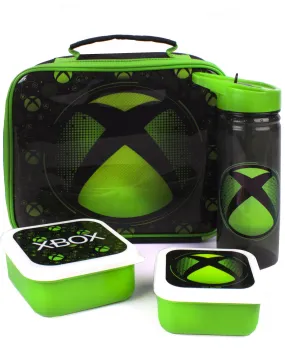 XBOX Gaming Logo 4 Piece Lunch Bag Set Black